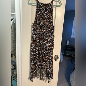 Floral Sleeveless Dress with Keyhole Back